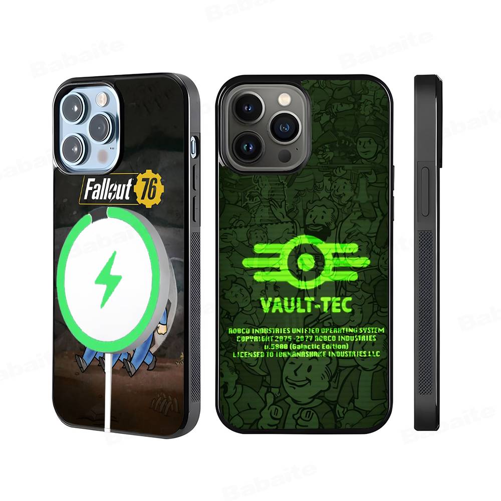 Phone Cases Louis Vuitton - V-Vault-Tec F-Fallout 로고 마그세이프 마그네틱 폰