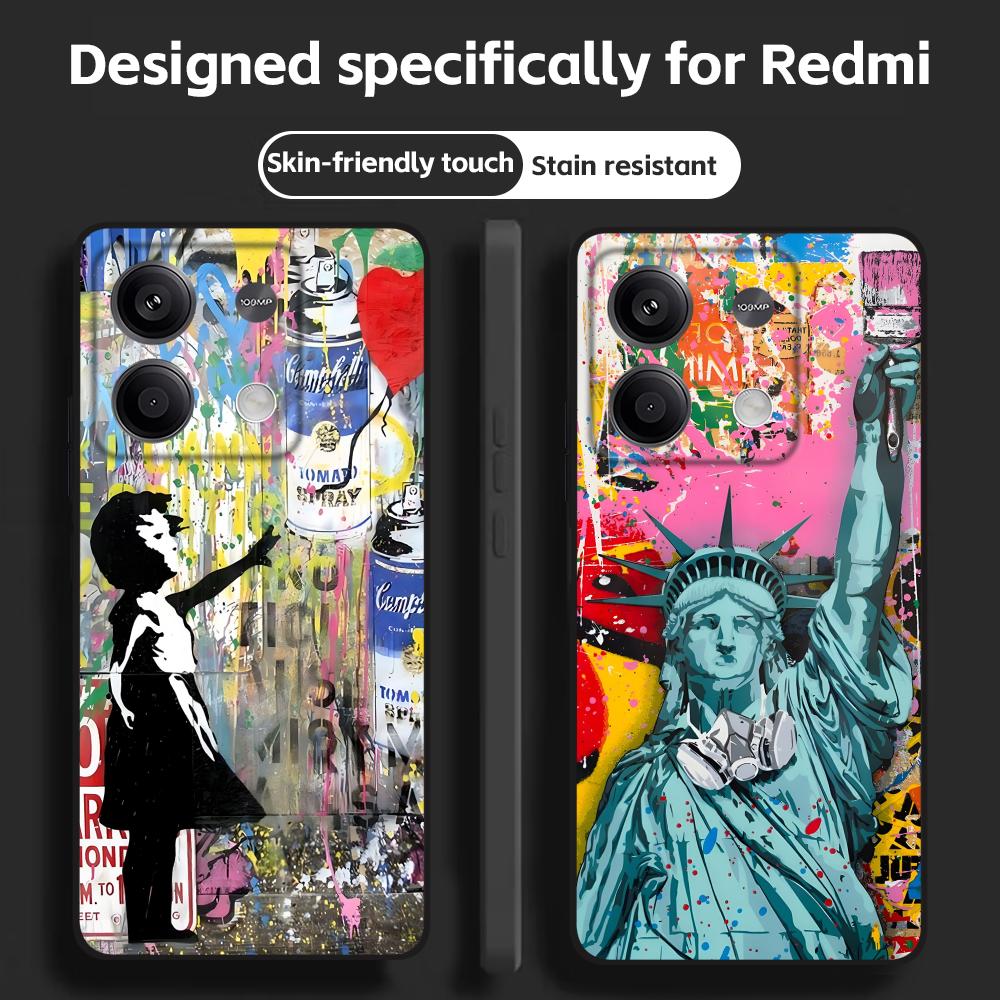 Phone Cases Redmi - 뱅크시 그래피티 아트 레드미 노트 14