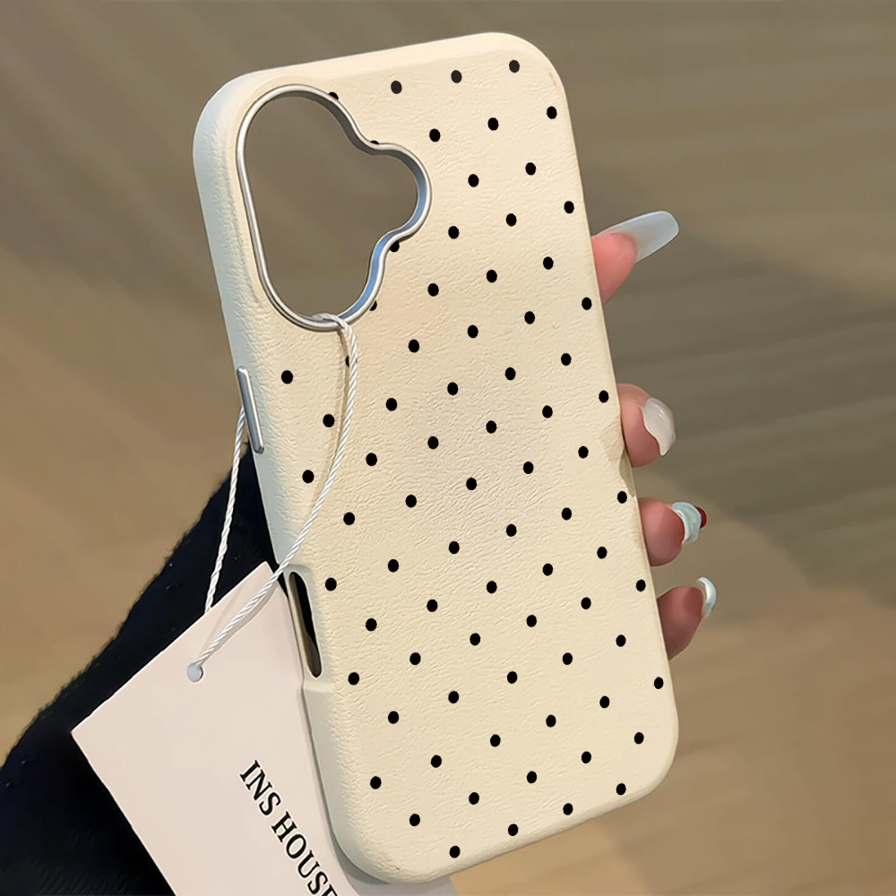 Phone Cases Korean - 귀여운 물방울 무늬 아이폰 케이스 (16,