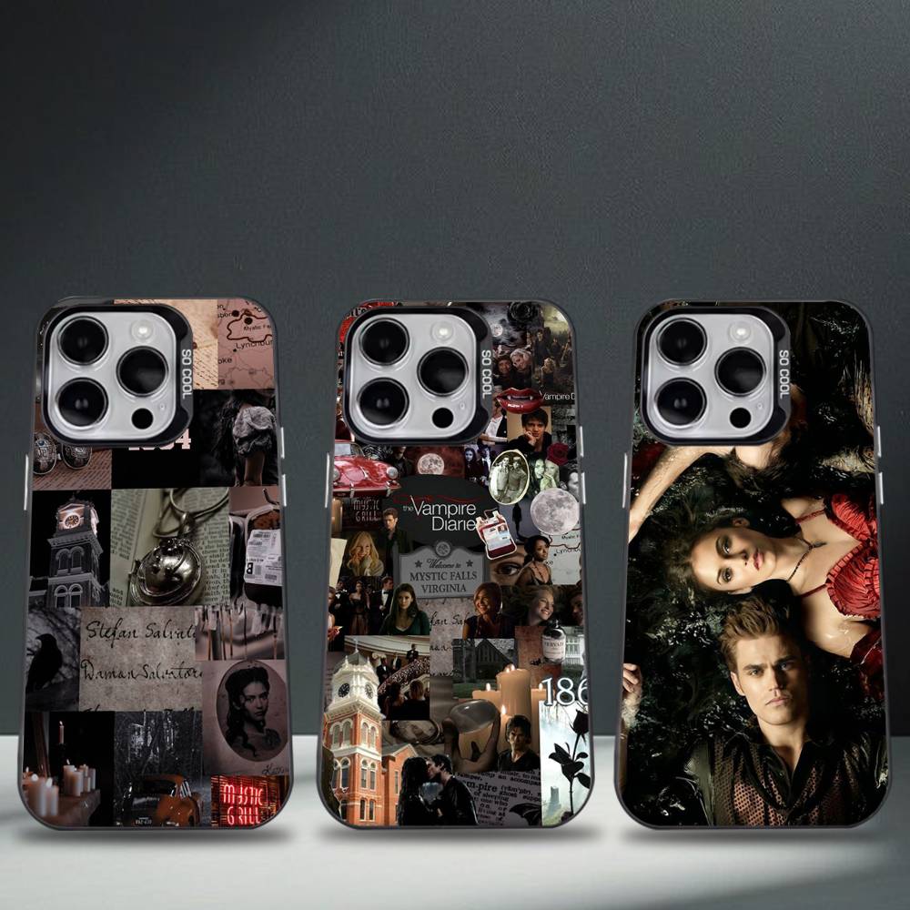 Phone Cases Louis Vuitton - V-뱀파이어 D-다이어리즈 아이폰 17,16,15,14,13,12,11,프로,맥스,플러스,E,에어,미니용 블랙 TPU