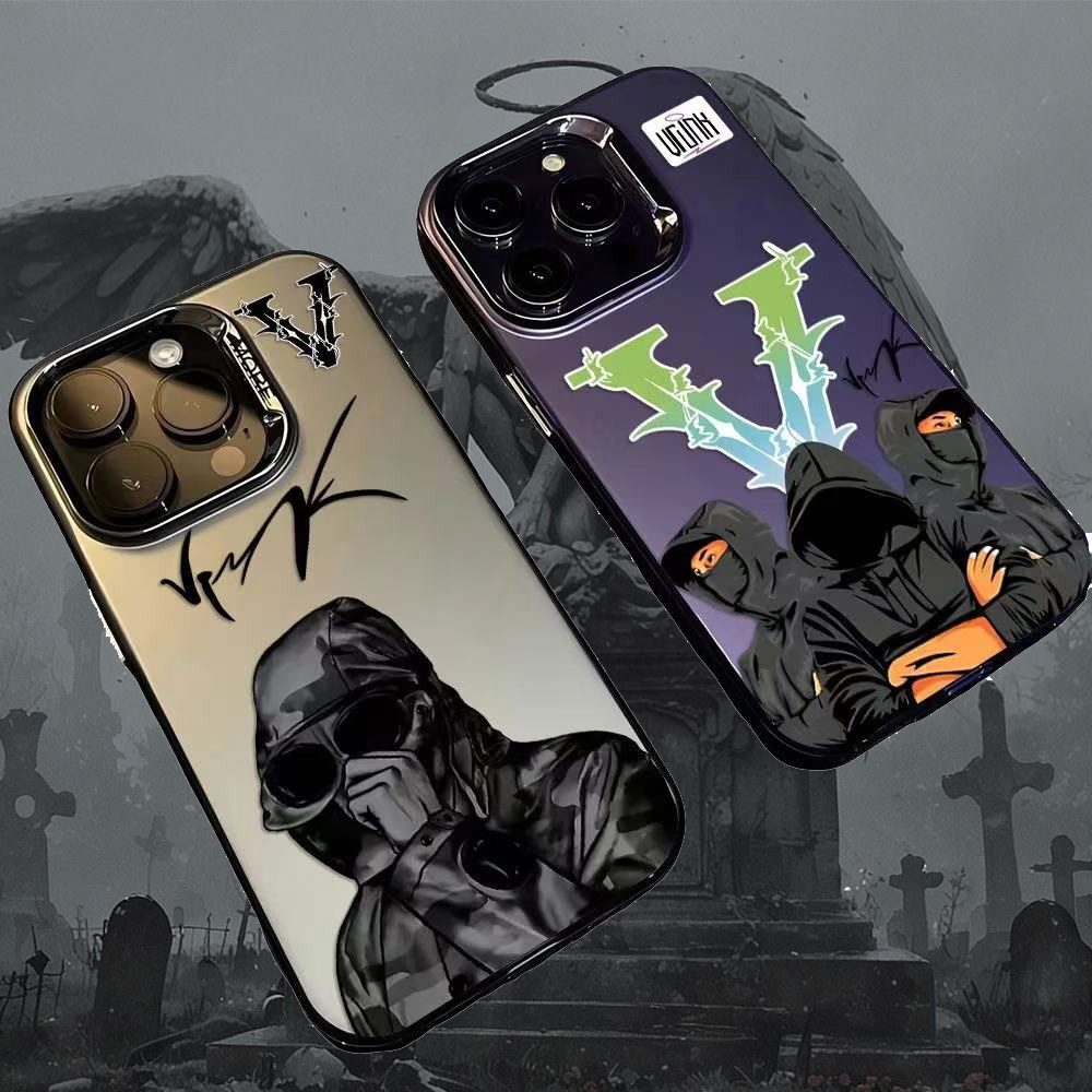 Phone Cases Louis Vuitton - 스트리트 트렌드세터 V-Vrunks 프로스티드 케이스 (아이폰