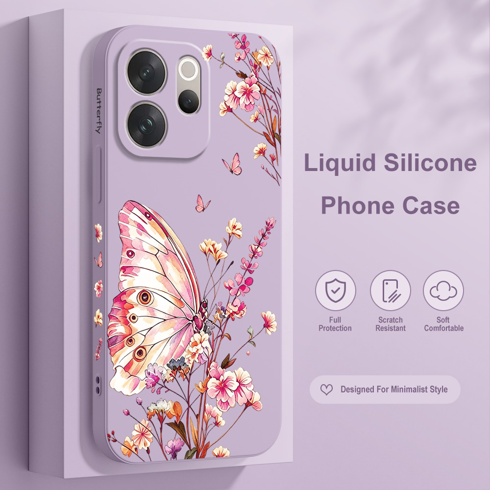 Phone Cases Vivo - 버터플라이 스프링 폰 케이스 (비보 V70