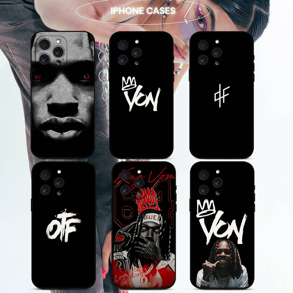 Phone Cases Louis Vuitton - 랩퍼 K-King-V-Von 폰 케이스 블랙 쉘
