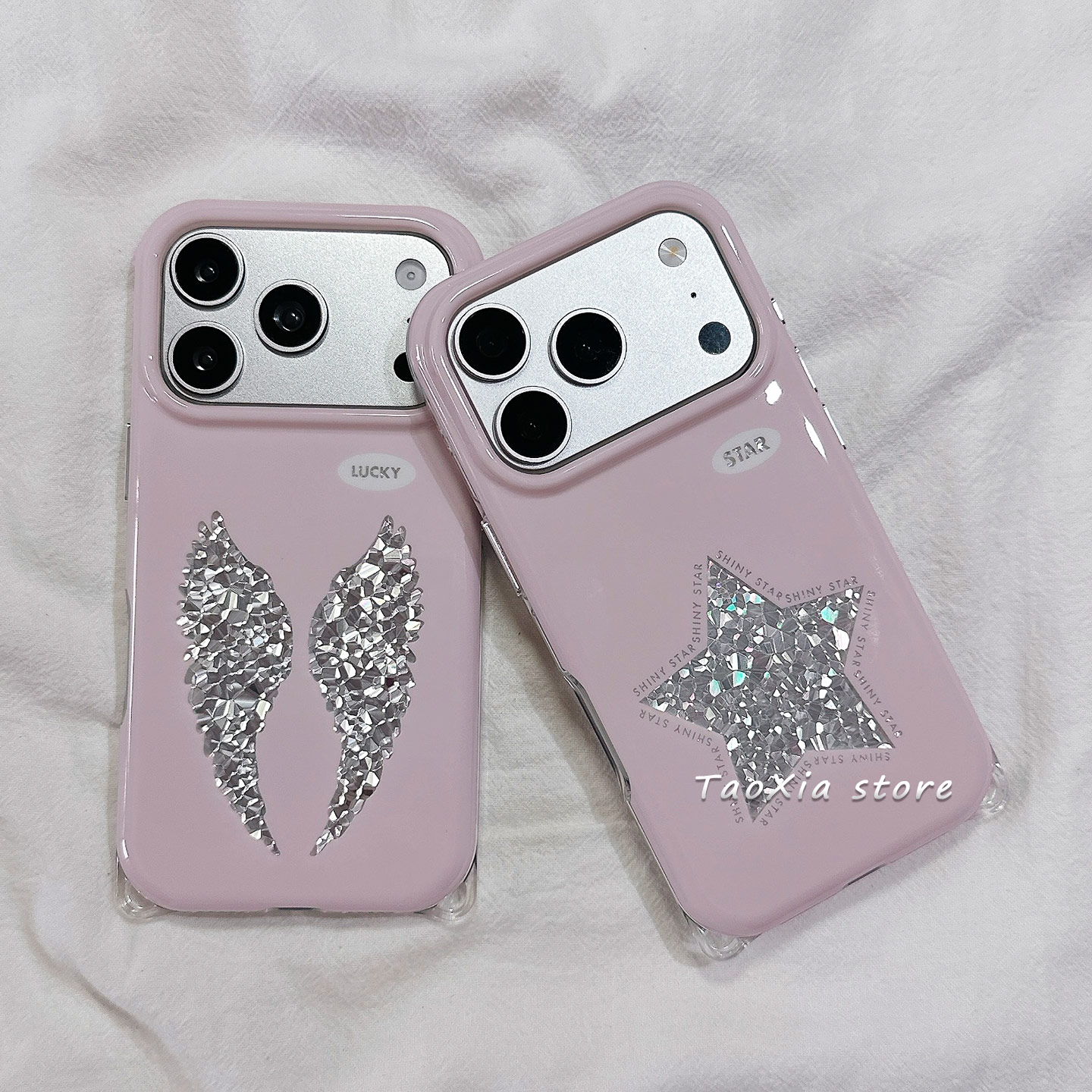 한국 인스타 감성 핑크 천사 날개 별 반짝이는 다이아몬 - Phone Cases Korean 리뷰 및 가격