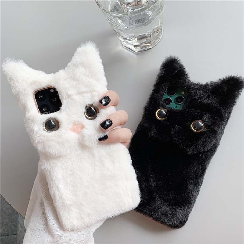 3D 귀여운 만화 고양이 털 플러시 폰 케이스 아이폰  - Phone Cases Iphone 16 Pro 리뷰 및 가격