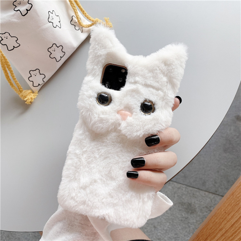 3D 귀여운 만화 고양이 털 플러시 폰 케이스 아이폰  - Phone Cases Iphone 16 Pro 리뷰 및 가격