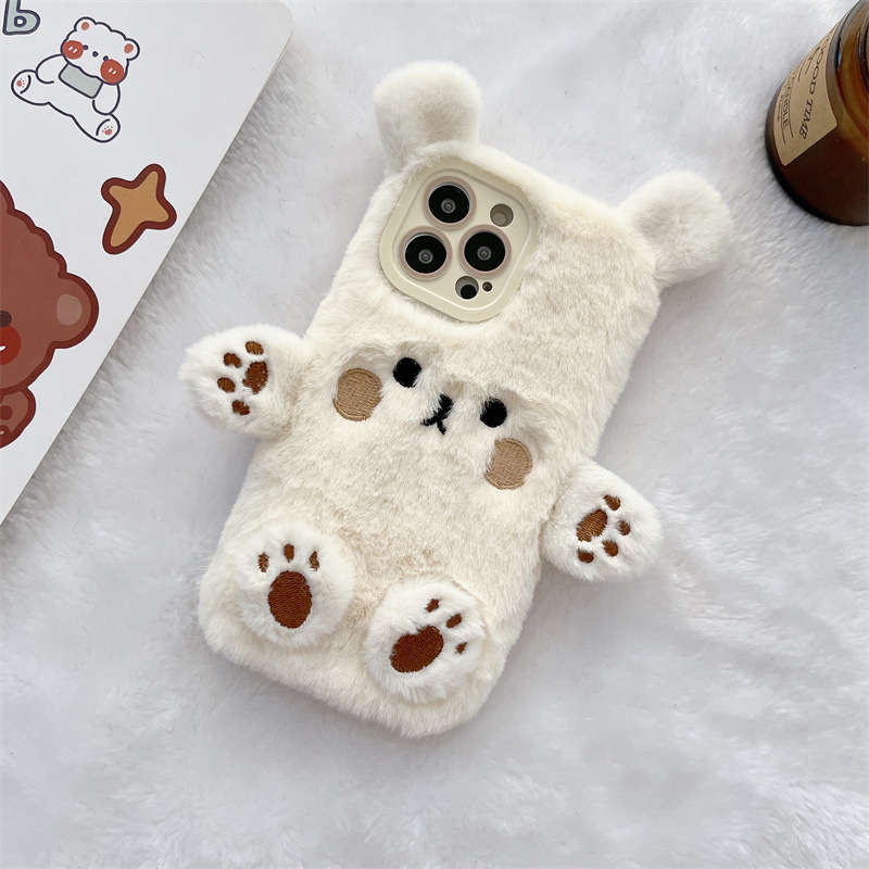 한국 3D 만화 곰돌이 푹신한 봉제 커플 폰 케이스 아 - Phone Cases Korean 리뷰 및 가격
