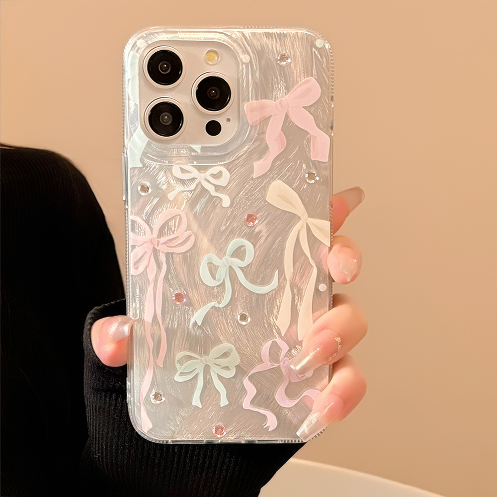 컬러풀한 리본 다이아몬드 스티커 아이폰 17 에어 16 - Phone Cases Korean 리뷰 및 가격