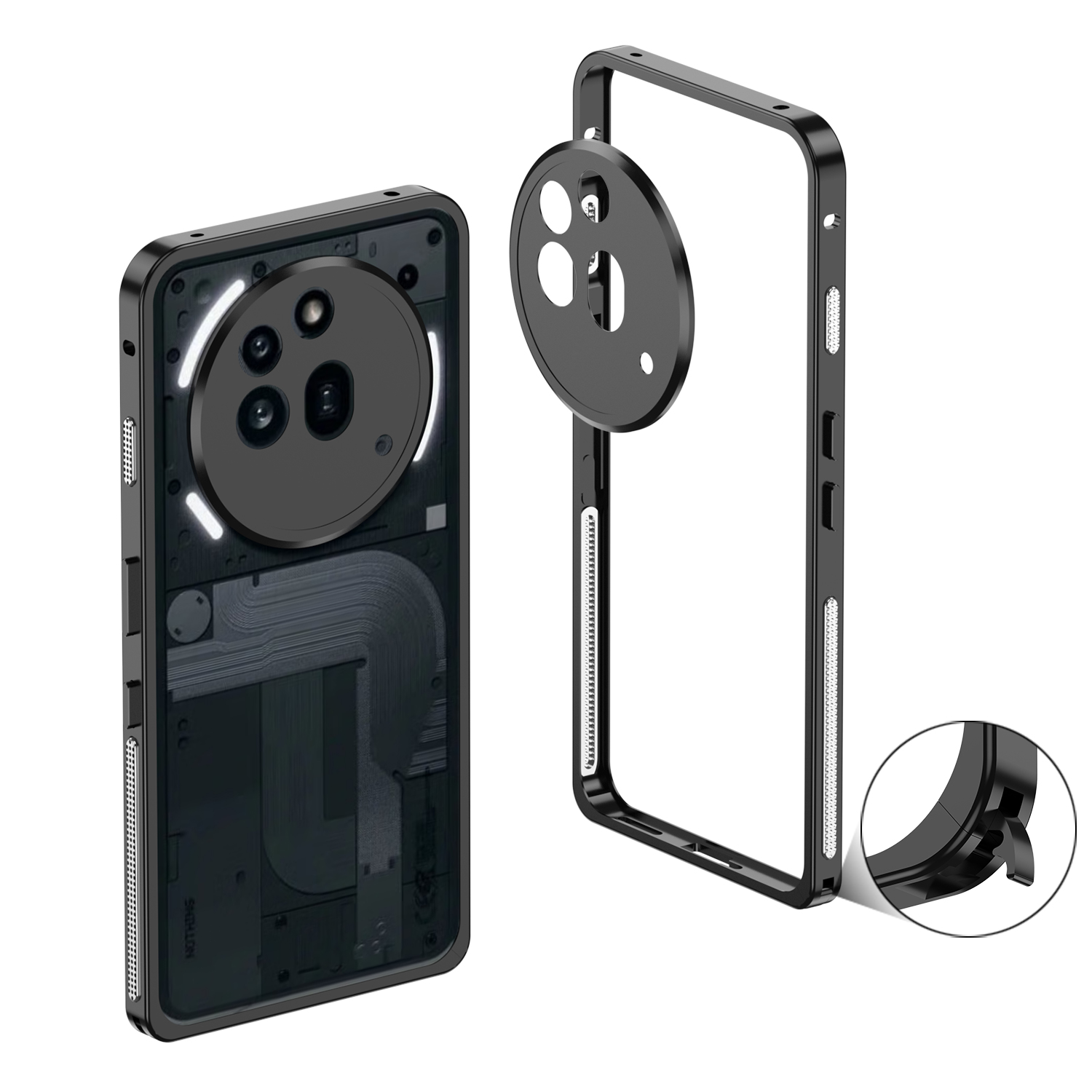 낫씽 폰 3A 프로 고급 메탈 프레임 렌즈 방열 백 커 - Phone Cases Nothing 3A 리뷰 및 가격