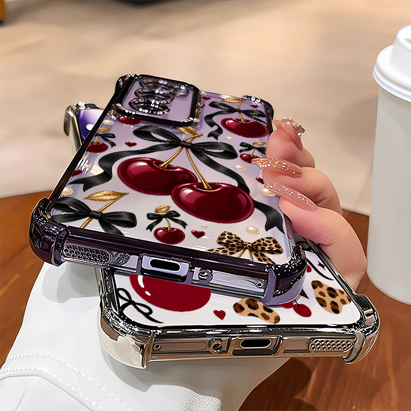 체리 레오파드 보우 폰 케이스 VIVO Y12S Y15 - Phone Cases Vivo 리뷰 및 가격