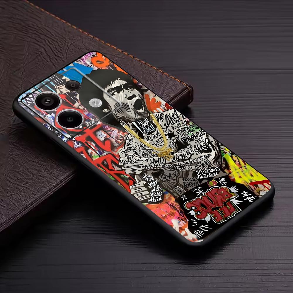 뱅크시 그래피티 아트 레드미 노트 14 13 12 11 - Phone Cases Redmi 리뷰 및 가격