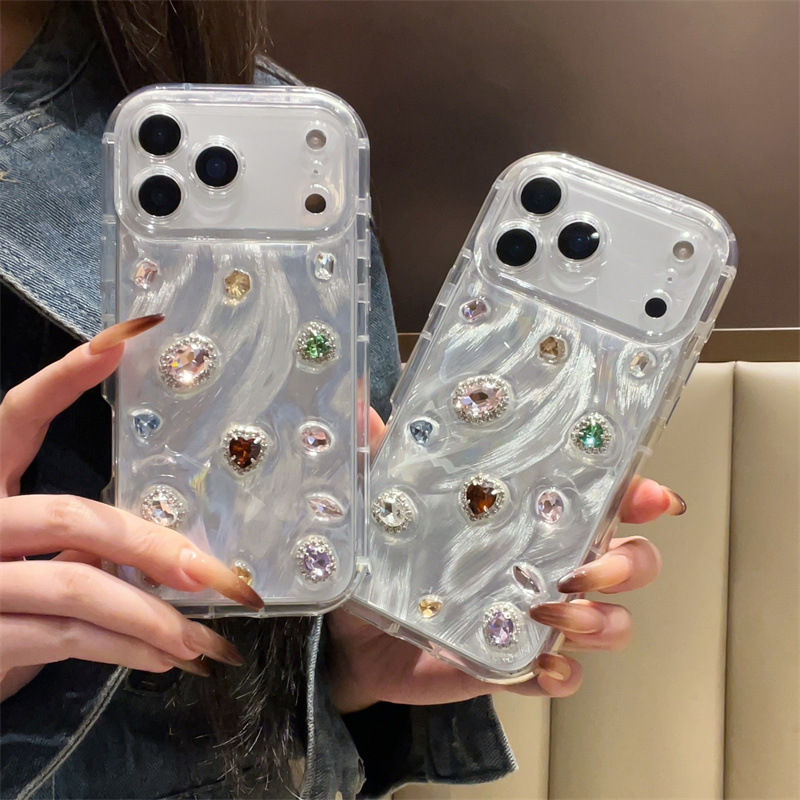 한국산 컬러 보석 레진 귀여운 아이폰 17 프로 16  - Phone Cases Korean 리뷰 및 가격