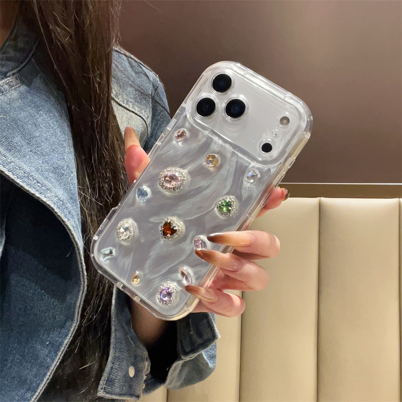 한국산 컬러 보석 레진 귀여운 아이폰 17 프로 16  - Phone Cases Korean 리뷰 및 가격