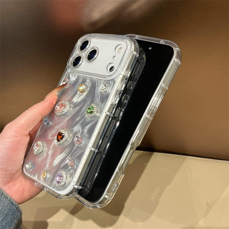 한국산 컬러 보석 레진 귀여운 아이폰 17 프로 16  - Phone Cases Korean 리뷰 및 가격