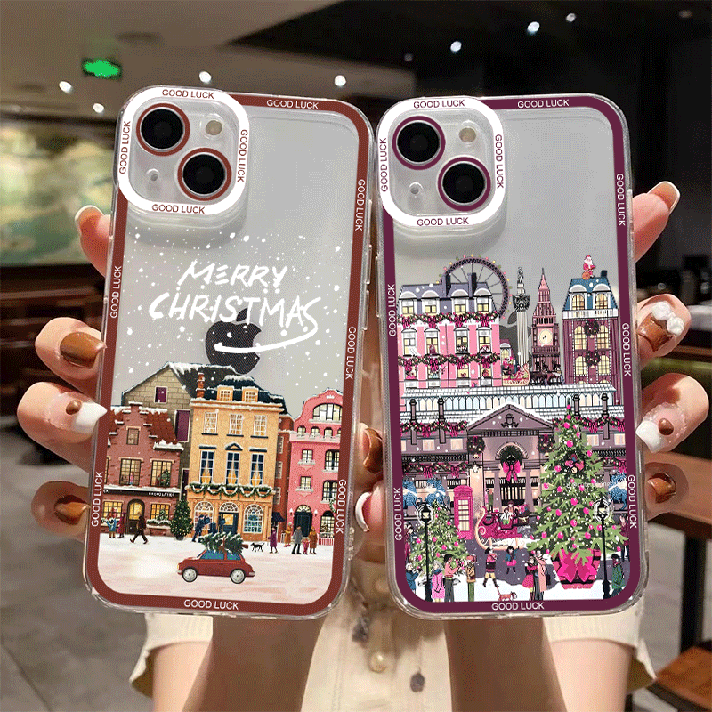 겨울 신년 크리스마스 거리 풍경 휴대폰 케이스 샤오미  - Phone Cases Redmi 리뷰 및 가격
