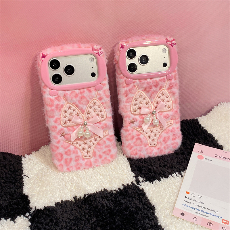 럭셔리 레오파드 프린트 비키니 패턴 플러시 폰 케이스  - Phone Cases Iphone 16 Pro 리뷰 및 가격