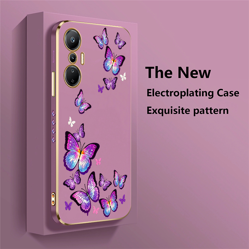 아트 퍼플 나비 디자인 인피닉스 핫 60 5G 40 프 - Phone Cases Purple 리뷰 및 가격