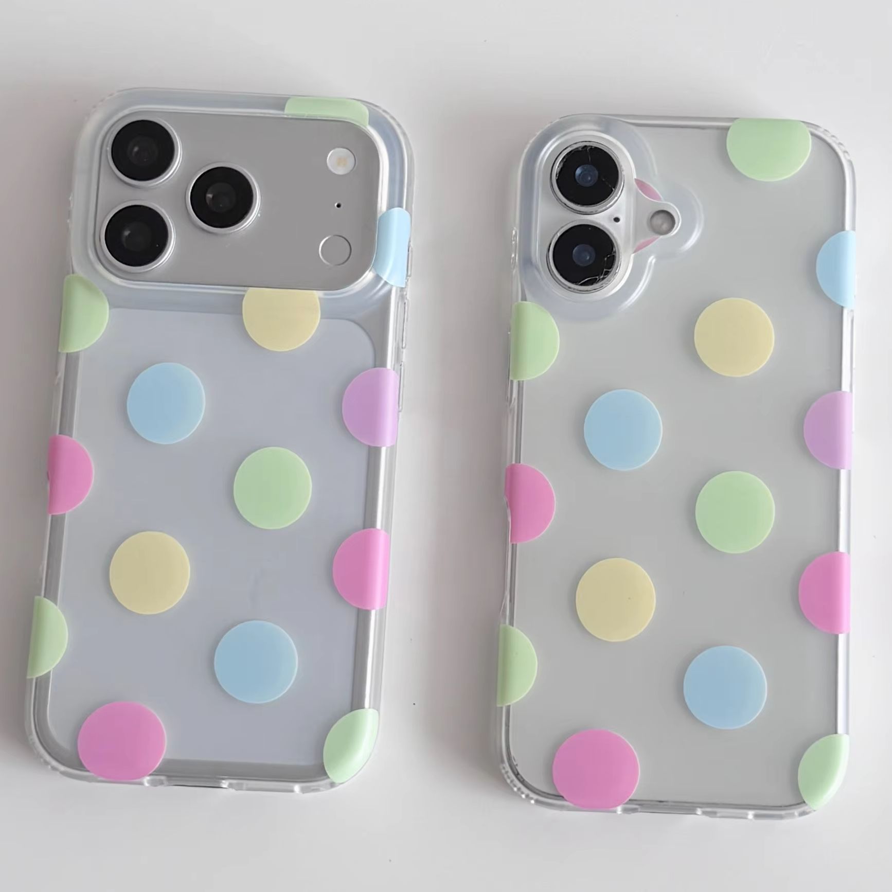 한국 인스 컬러풀 폴카 도트 무광 폰 케이스 아이폰 울 - Phone Cases Korean 리뷰 및 가격