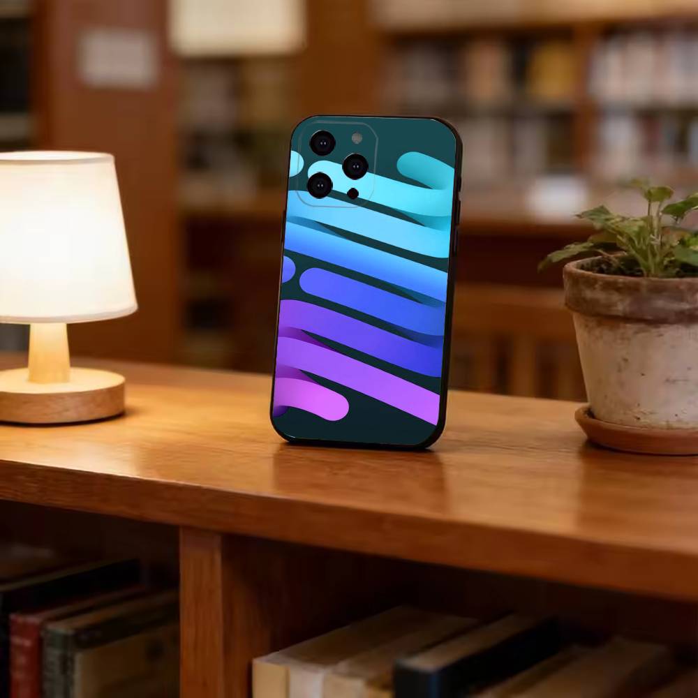 3D 그라데이션 플루이드 튜브 라인 패션 블랙 소프트  - Phone Cases Youtube 리뷰 및 가격