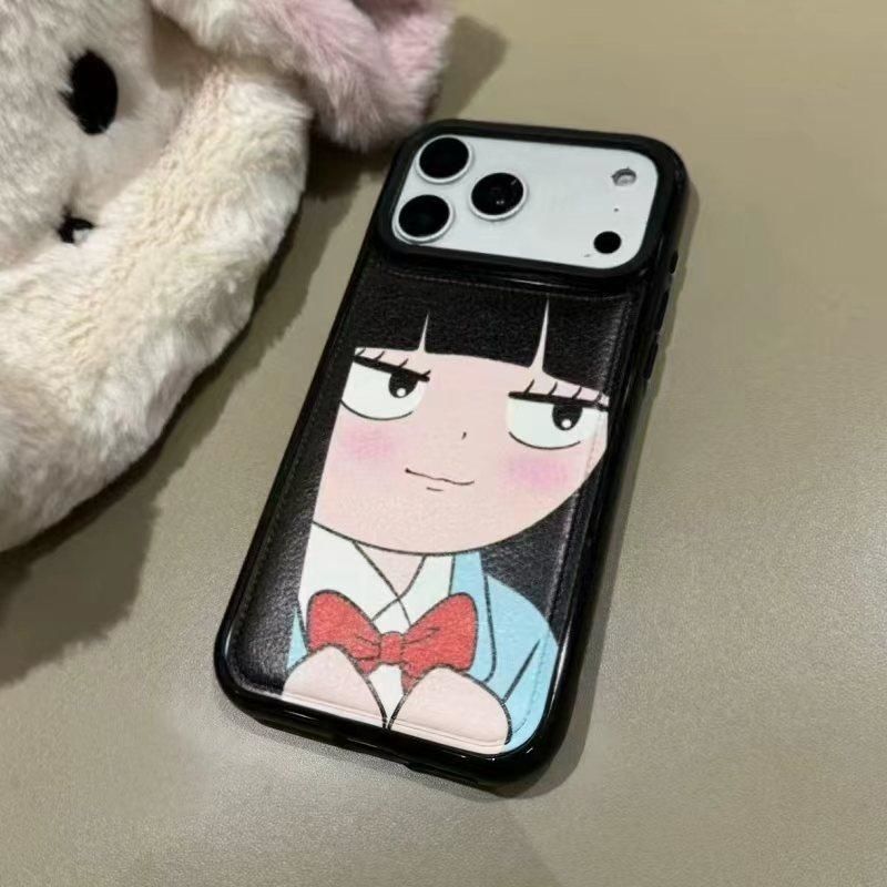 새로운 패션 일본 INS 귀여운 검은 머리 예쁜 소녀  - Phone Cases Japan 리뷰 및 가격