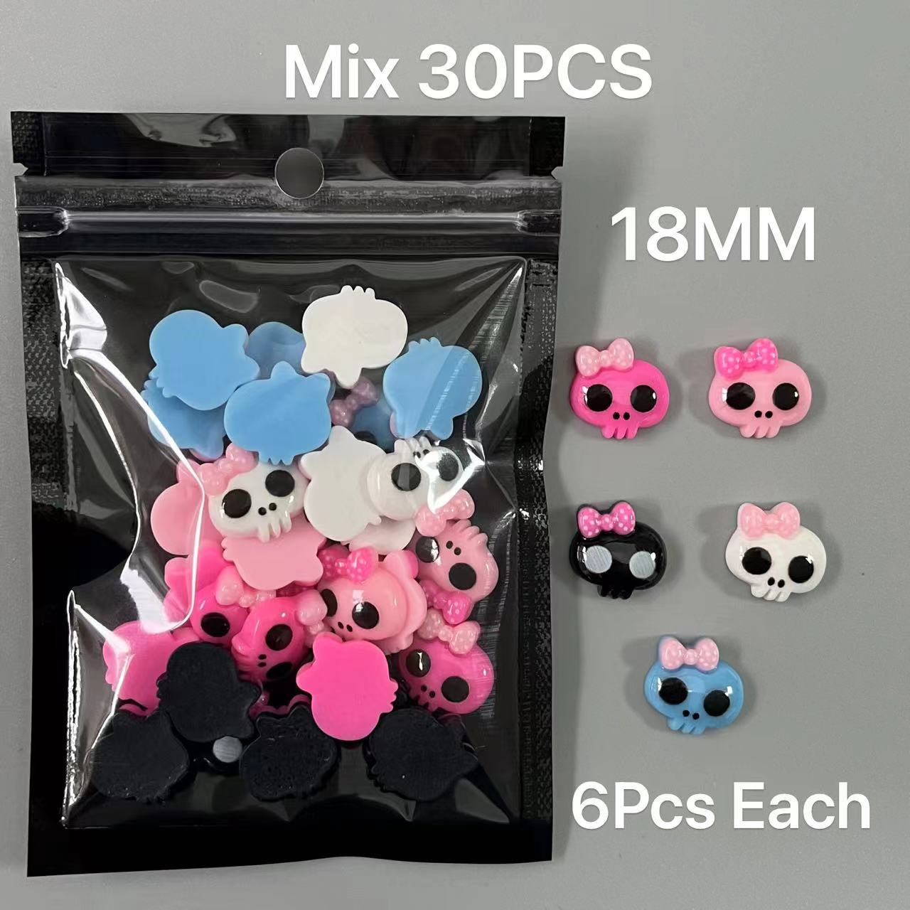 30Pcs 믹스 만화 곰 토끼 할로윈 해골 정크 전화  - Phone Cases Junk 리뷰 및 가격