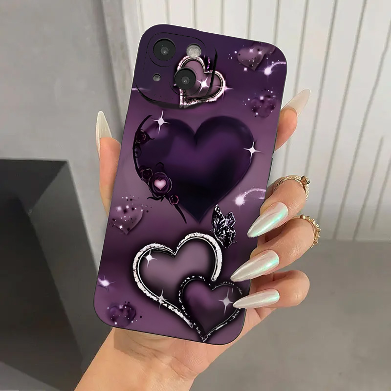 보라색 하트 모양 디자인 TPU 폰 케이스 아이폰 17 - Phone Cases Purple 리뷰 및 가격