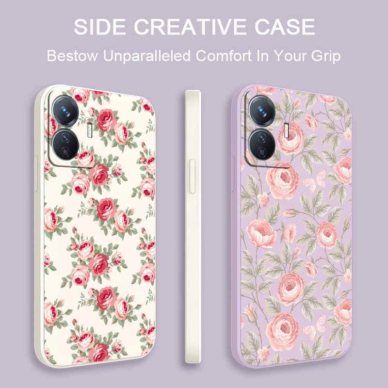 작은 꽃무늬 프린트 폰 케이스 Vivo Y53S Y52 - Phone Cases Vivo 리뷰 및 가격