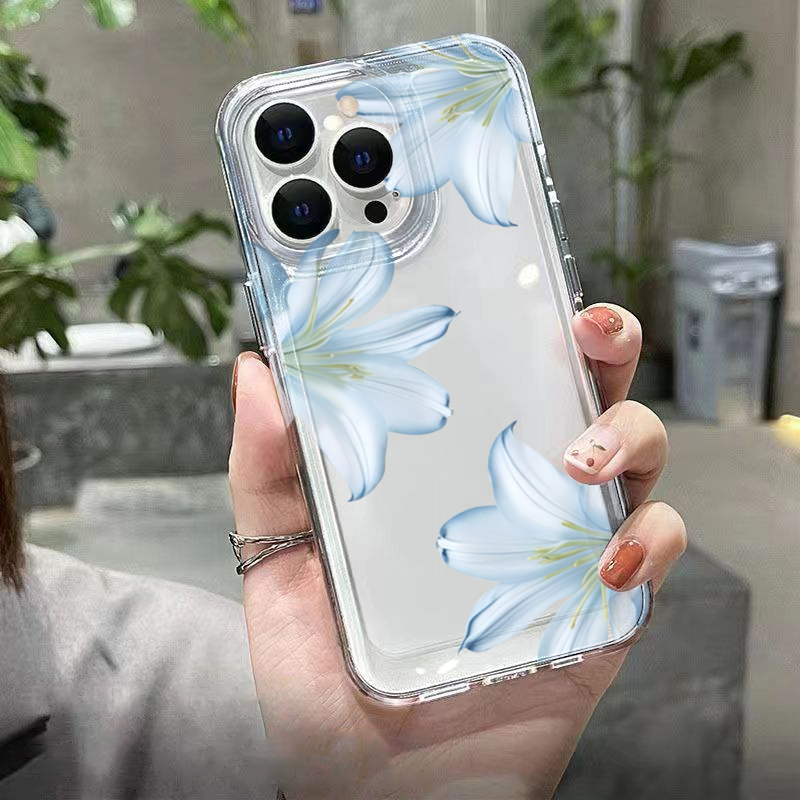세련된 화이트 백합꽃 디자인 아이폰 17 16 15 P - Phone Cases Bulk 리뷰 및 가격