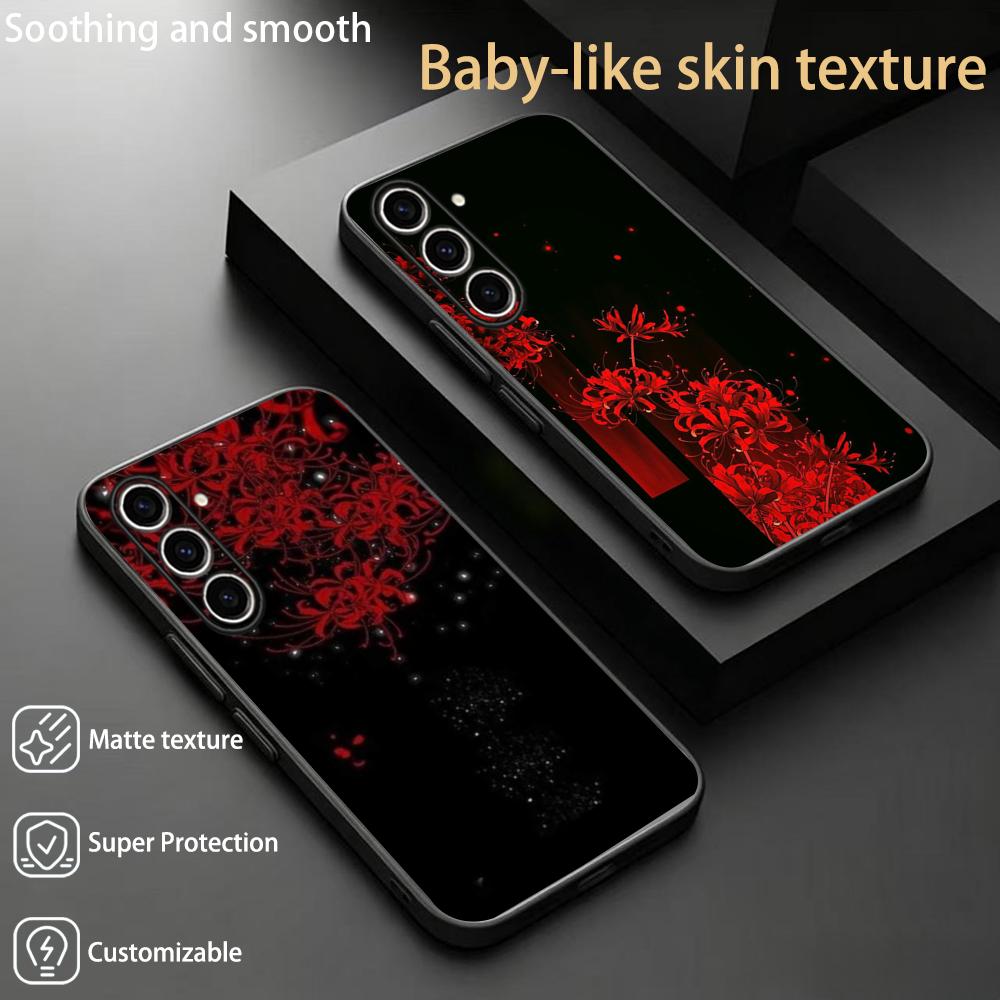 레드 스파이더 릴리 일본 아트 패션 디자인 삼성 갤럭시 - Phone Cases Japan 리뷰 및 가격