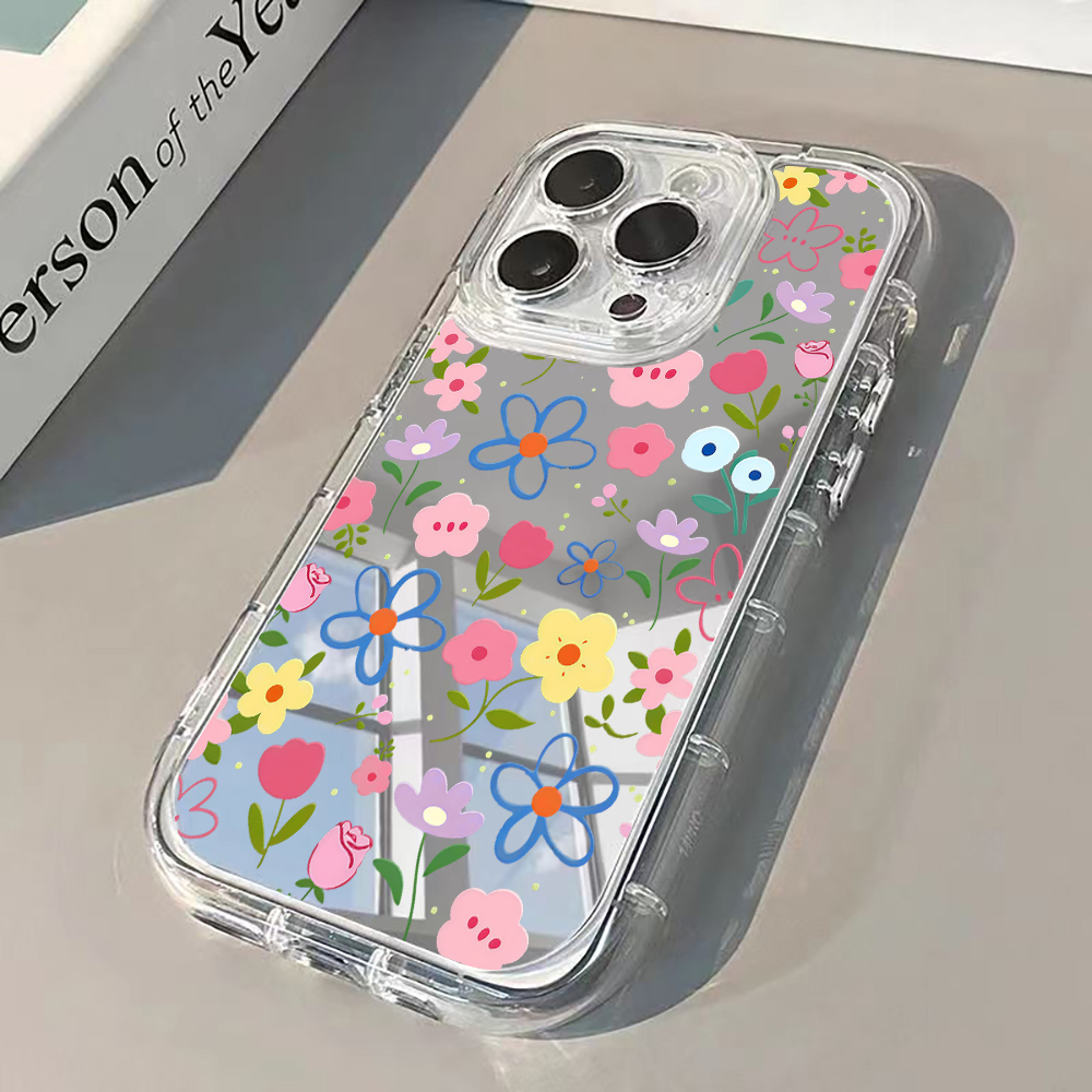 한국 스타일 꽃무늬 실버 미러 폰 케이스 아이폰 17  - Phone Cases Bulk 리뷰 및 가격