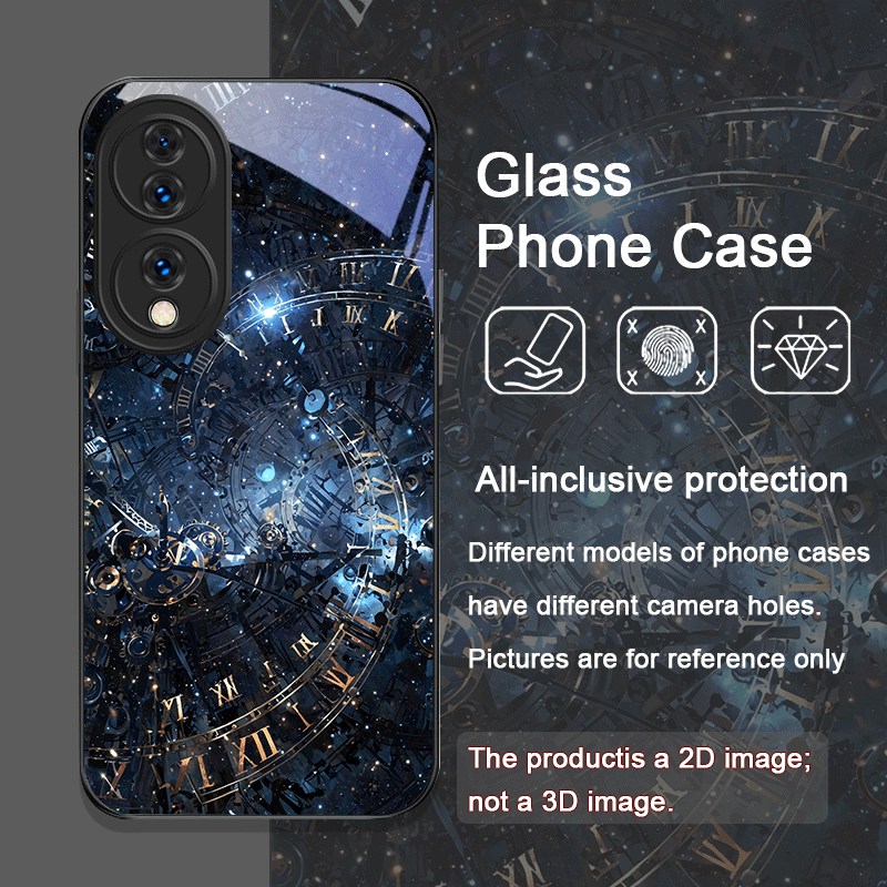 스타일리시 별과 달 별자리 패턴 강화유리 휴대폰 케이스 - Phone Cases Honor 리뷰 및 가격