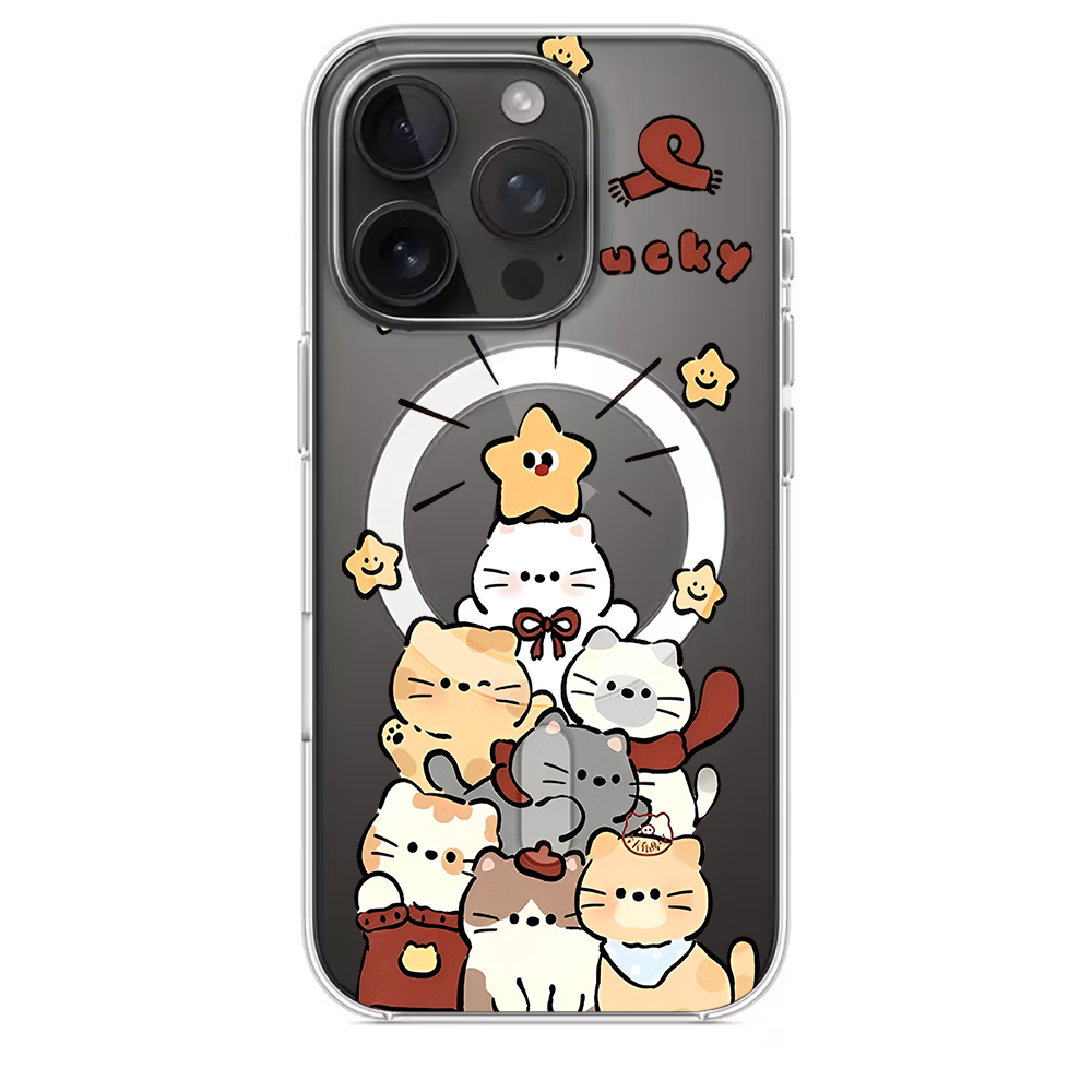 귀여운 만화 고양이 프린트 호환 폰 케이스 (아이폰 1 - Phone Cases Iphone 16 Pro 리뷰 및 가격