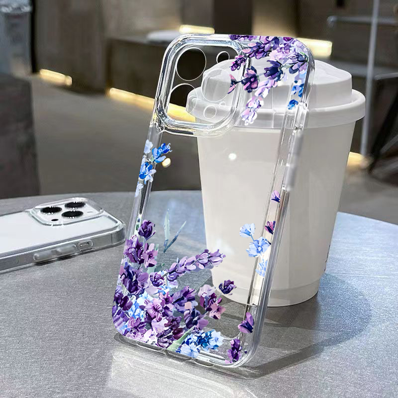 보라색 꽃무늬 소프트 TPU 폰 케이스 (아이폰 17, - Phone Cases Bulk 리뷰 및 가격