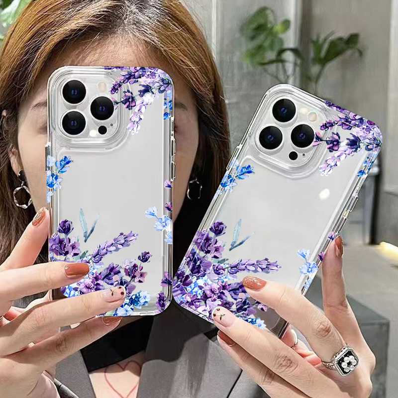 보라색 꽃무늬 소프트 TPU 폰 케이스 (아이폰 17, - Phone Cases Bulk 리뷰 및 가격