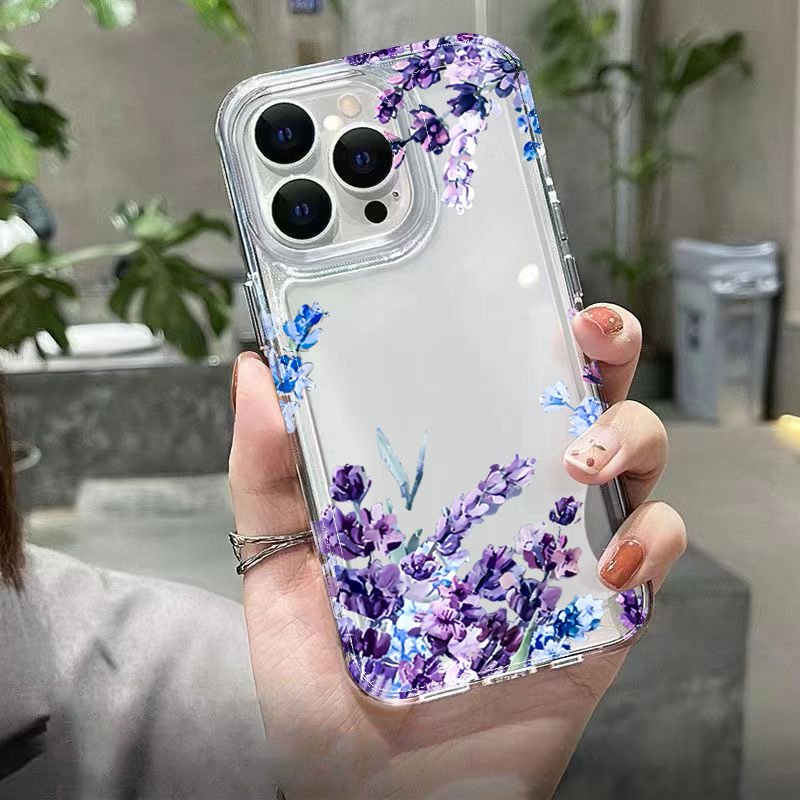 보라색 꽃무늬 소프트 TPU 폰 케이스 (아이폰 17, - Phone Cases Bulk 리뷰 및 가격